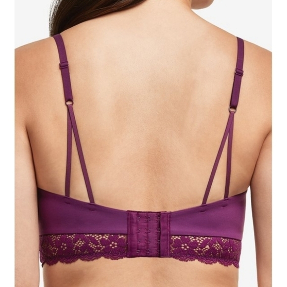 NEW! MAIDENFORM Pure Comfort Convertible Wireless Lace Bralette 34D. - Picture 2 of 10